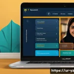 Home 22 지식 공유 플랫폼의 사용자 친화성 증진 방법 - A highly detailed digital illustration of a user-friendly website interface designed for Urdu-speaki...