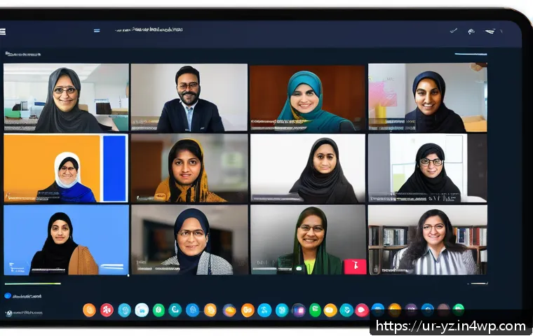 지식 공유 플랫폼의 시장 전망과 도전 과제 - A vibrant digital academic platform scene showing diverse Urdu-speaking researchers and students fro...